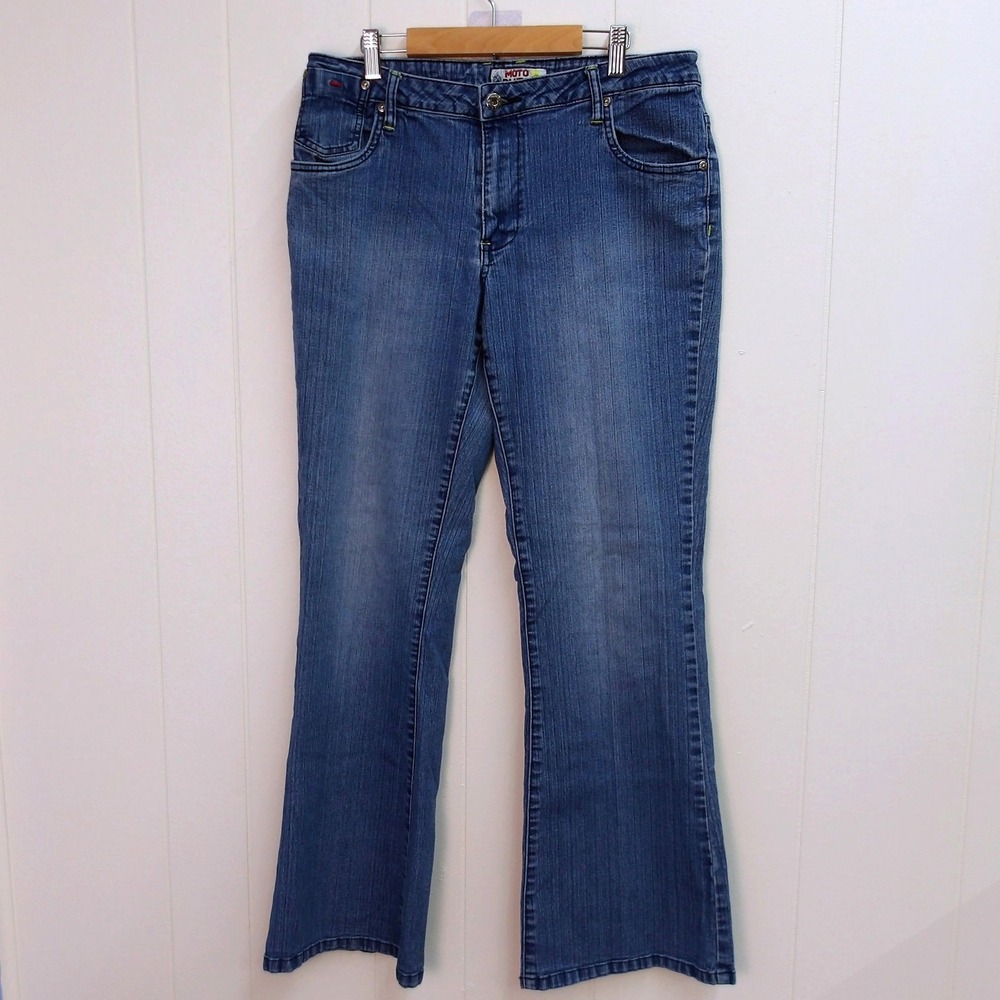 MOTO Denim Blue Wash Bootcut Jeans Juniors‎ Size 11/12 / #1219